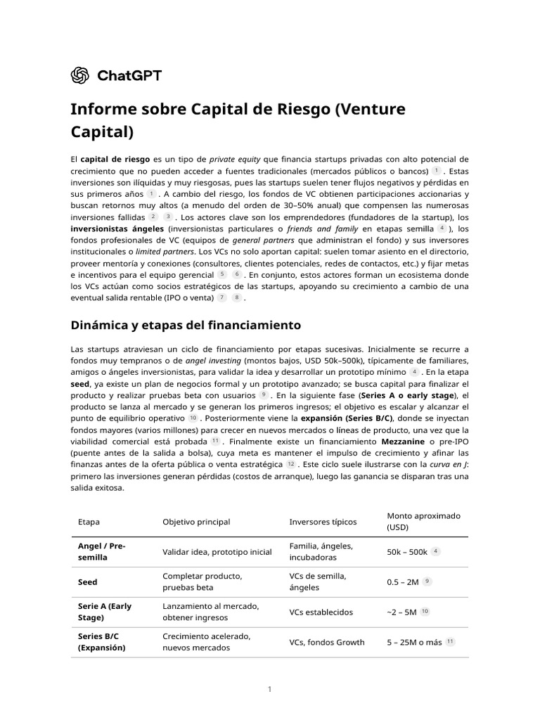 Guía Completa sobre Capital de Riesgo | PDF | Empresa de inicio ...