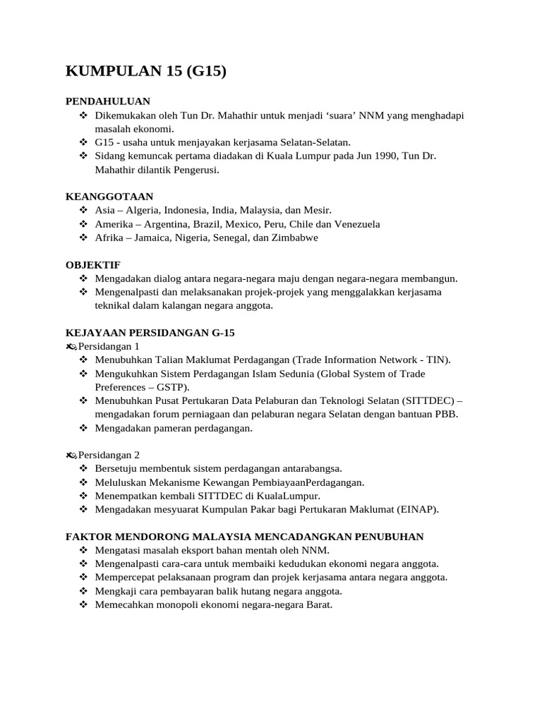 KUMPULAN 15 (G15) : Pendahuluan | PDF