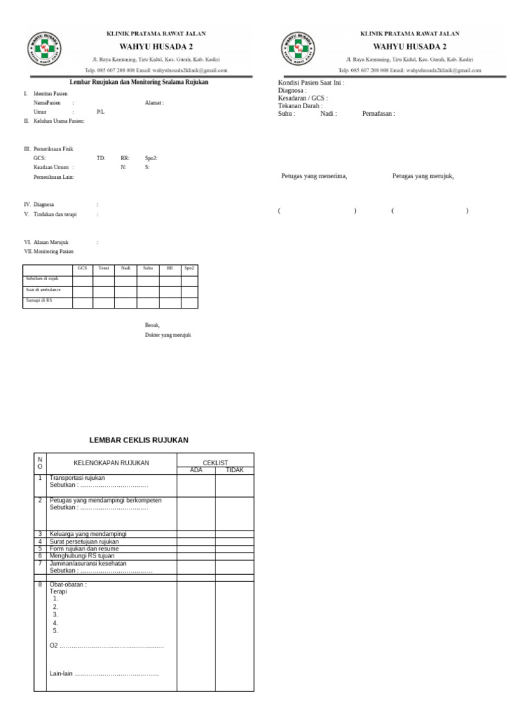 Lembar Rujukan dan Monitoring Pasien | PDF