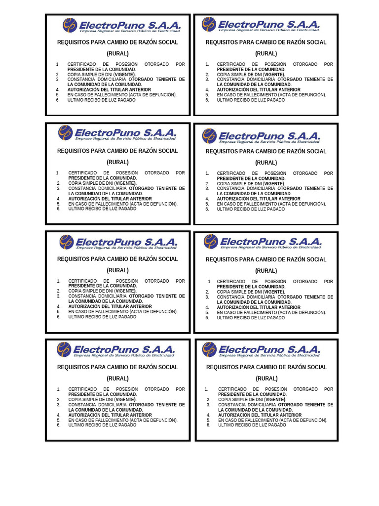 Requisitos Cambio Razón Social Rural | PDF