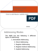 Addressing Modes and Instructions of 8085: Click To Edit Master Subtitle Style