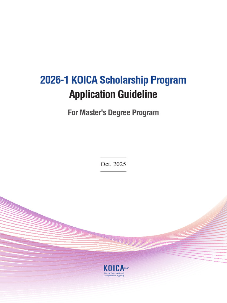 2026 KOICA Scholarship Application Guide | PDF | Academic Degree ...