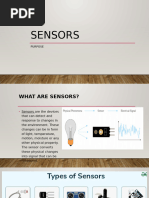 Types of Sensors and Their Applications | PDF