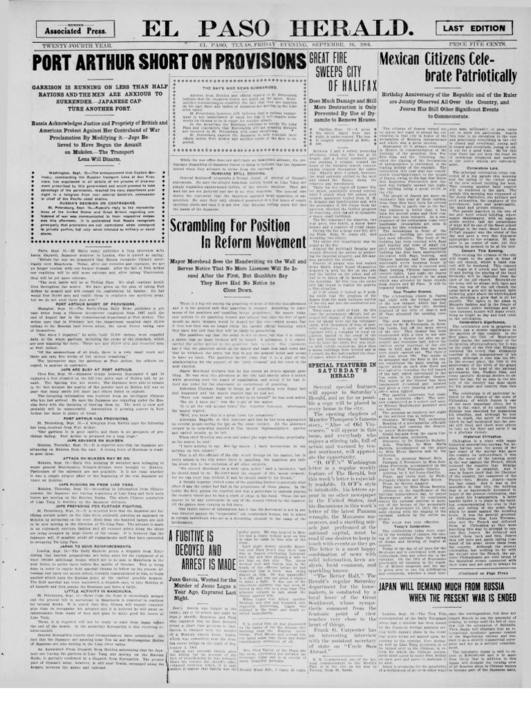 El Paso Herald War News & Celebrations PDF
