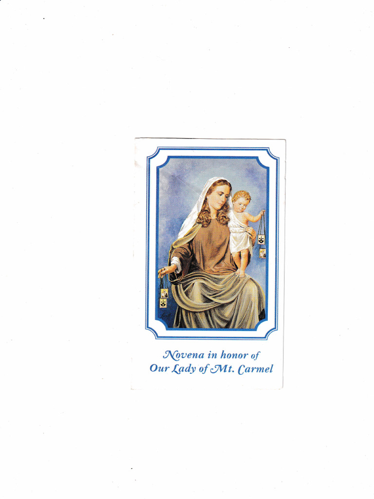 Novena in Honor of Our Lady of MT - Carmel Catholic Devotion | PDF ...