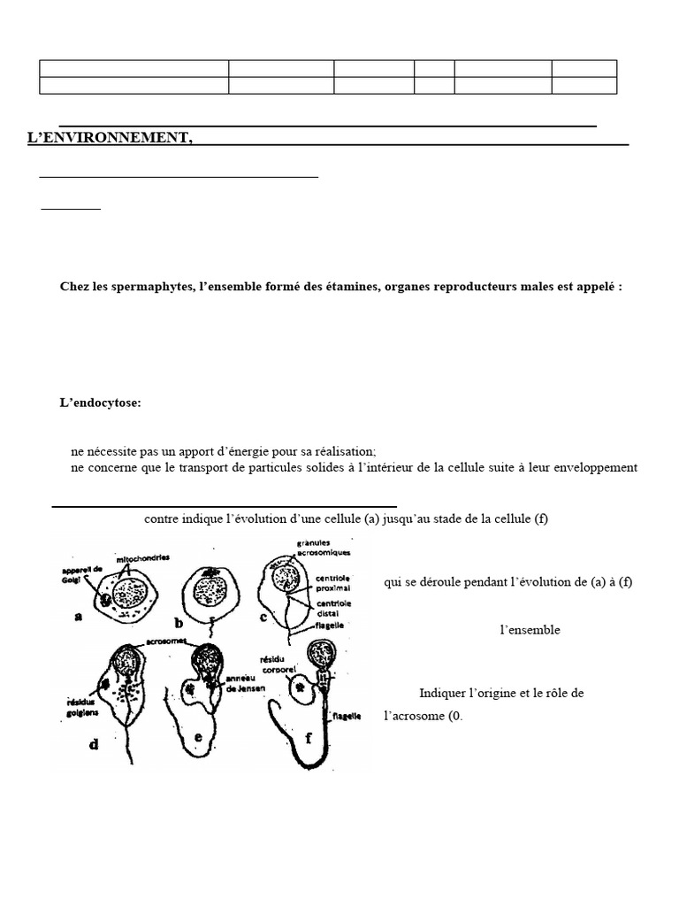 Évaluation des Sciences de la Vie et de la Terre | PDF | Méiose ...