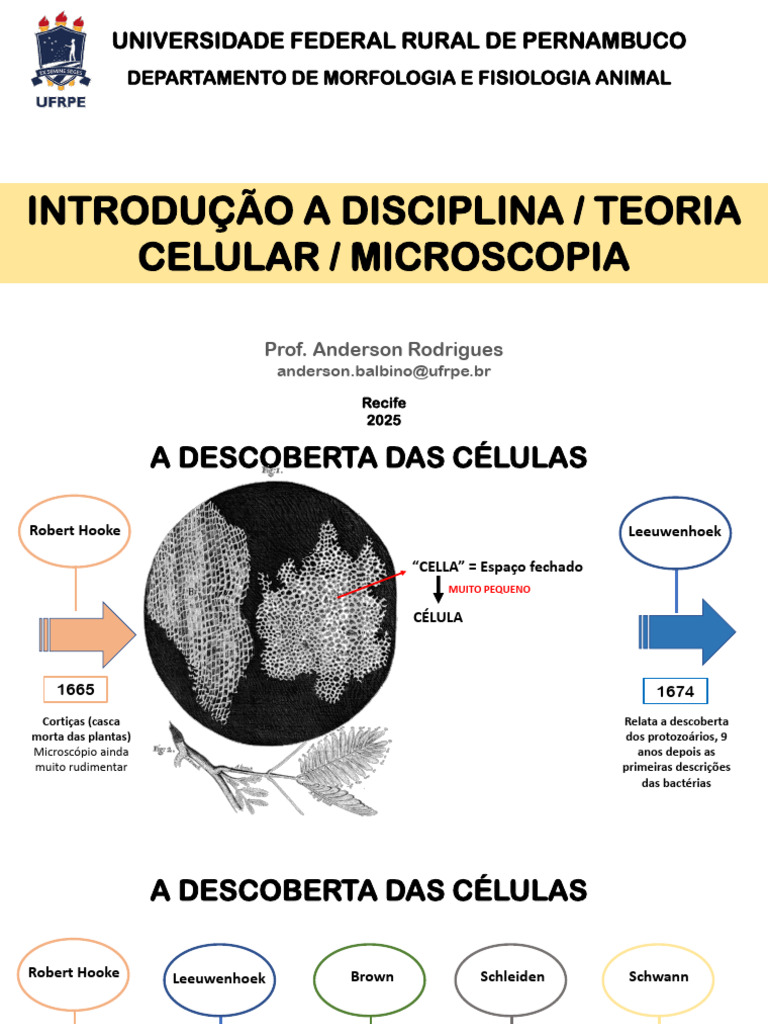 Slide Da Aula 1 de Biologia Celular - Teoria Celular | PDF | Célula ...
