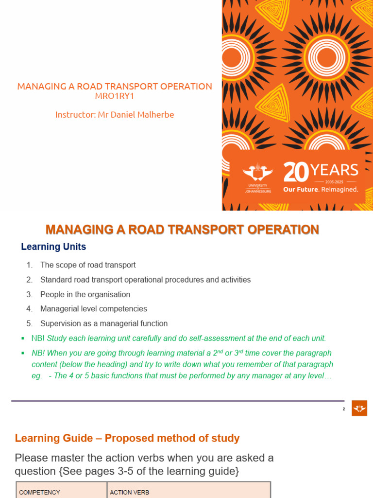 Road Transport Management Guide | PDF | Leadership | Power (Social And ...