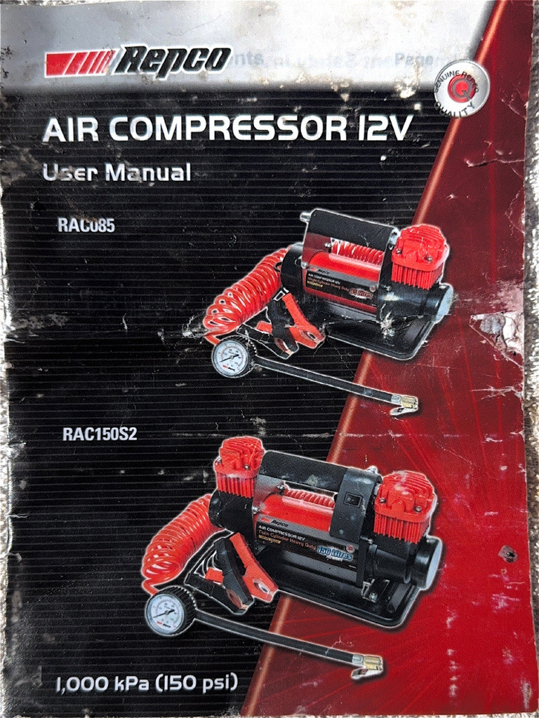 Repco Compressor RAC085 Manual | PDF
