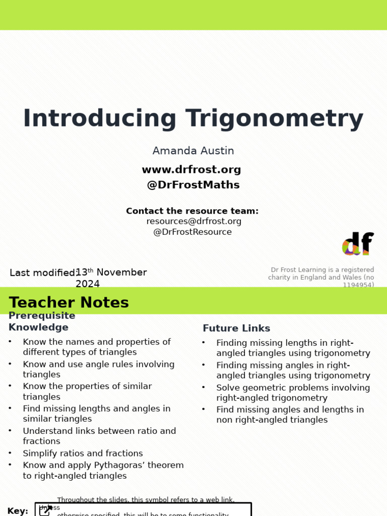Introducing Trigonometry - Lesson | PDF | Trigonometric Functions | Euclid