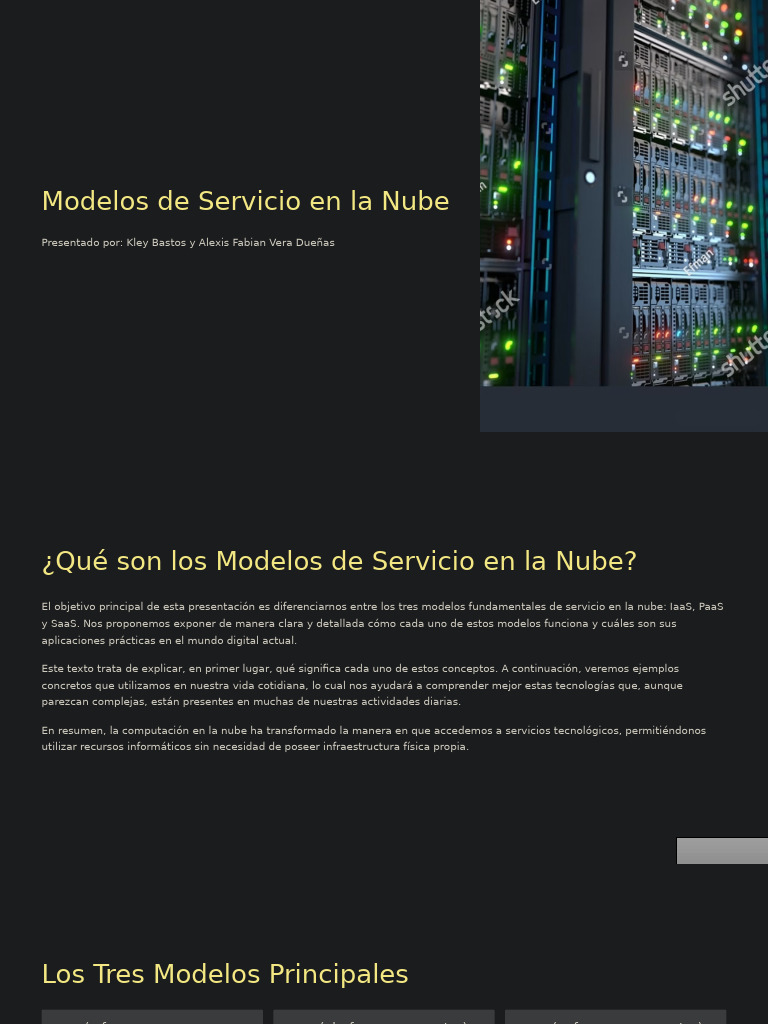 Modelos de Servicio en La Nube | PDF | Computación en la nube ...