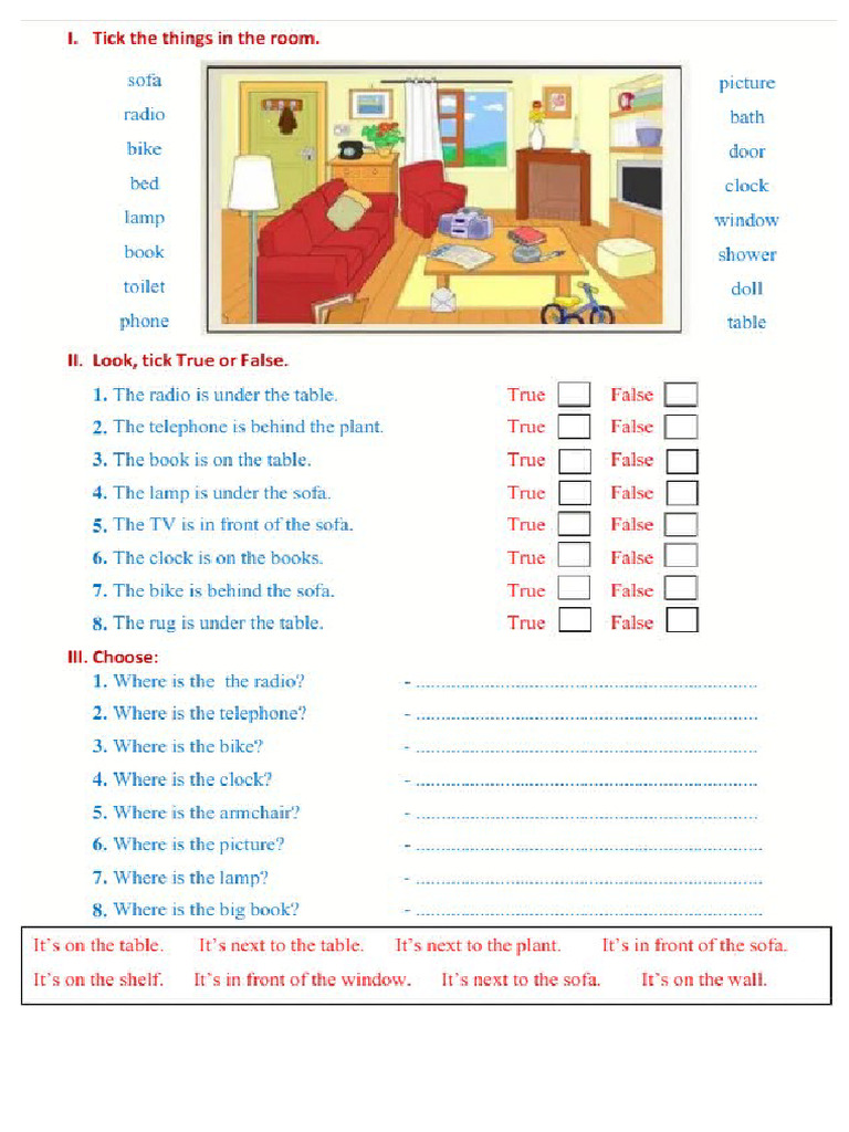 Worksheet Home Sweet Home Print | PDF