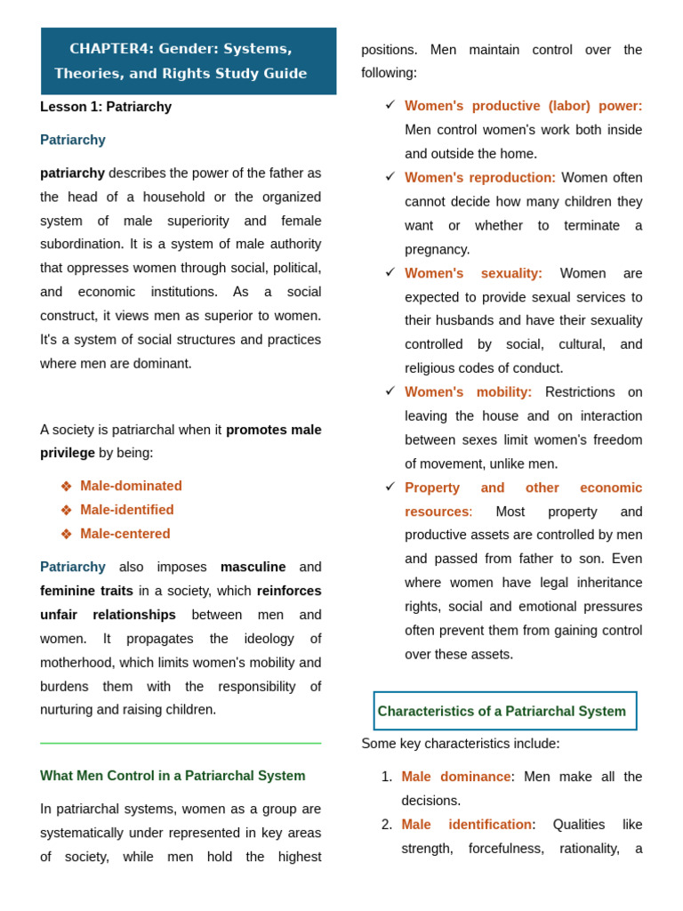 Understanding Patriarchy and Sexism | PDF | Gender Studies | Feminism