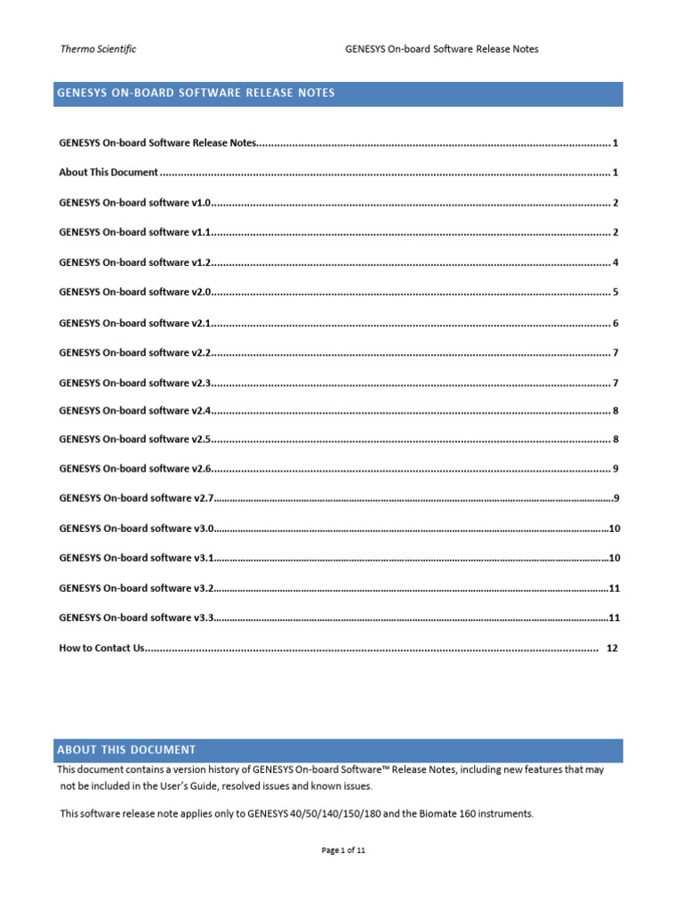 On Board Software Release Notes | PDF | Accuracy And Precision ...