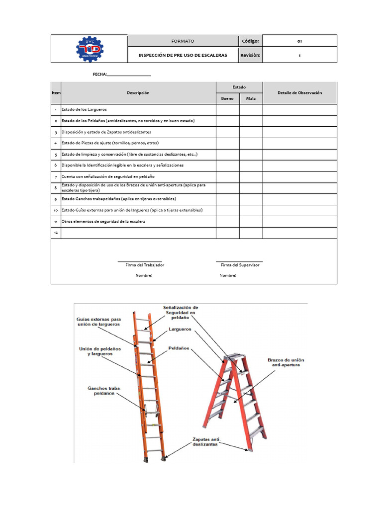 Check List Inspección Escaleras | PDF