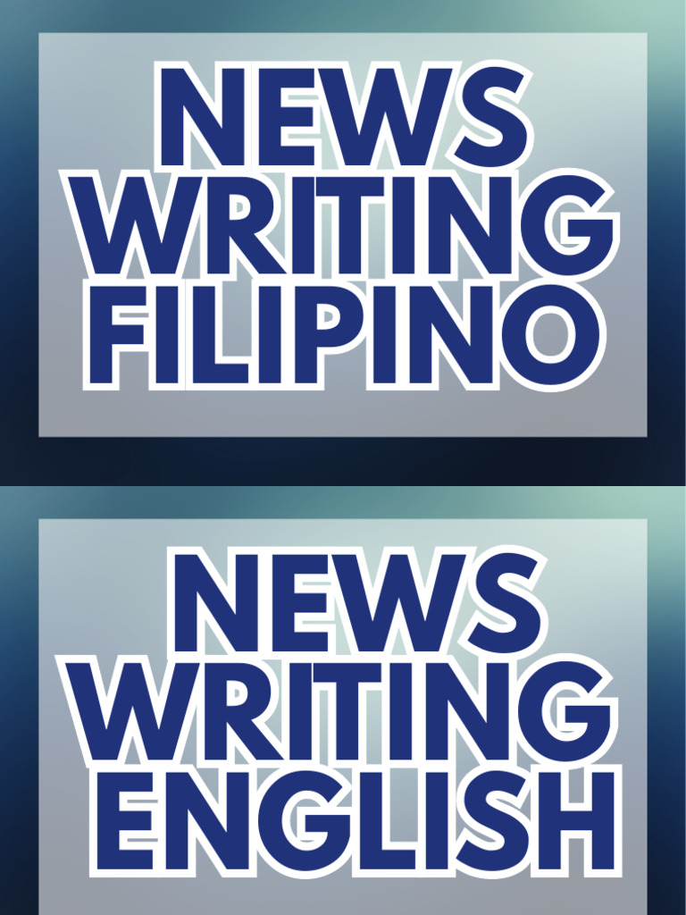 Filipino News Writing Guide | PDF