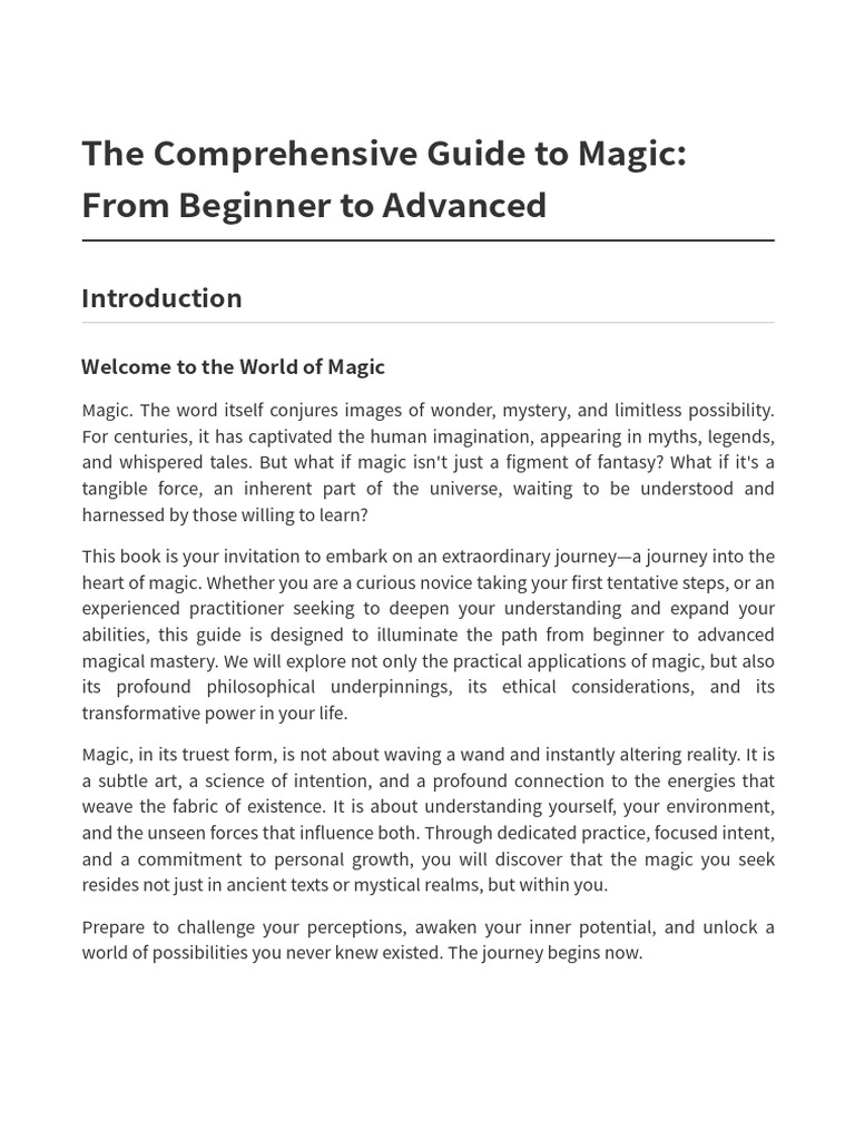 Practical Magic Guide for All Levels | PDF | Mindfulness | Intention