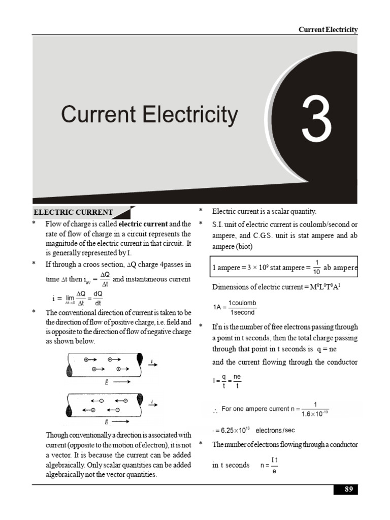 Understanding Electric Current Basics | PDF | Electrical Resistivity ...