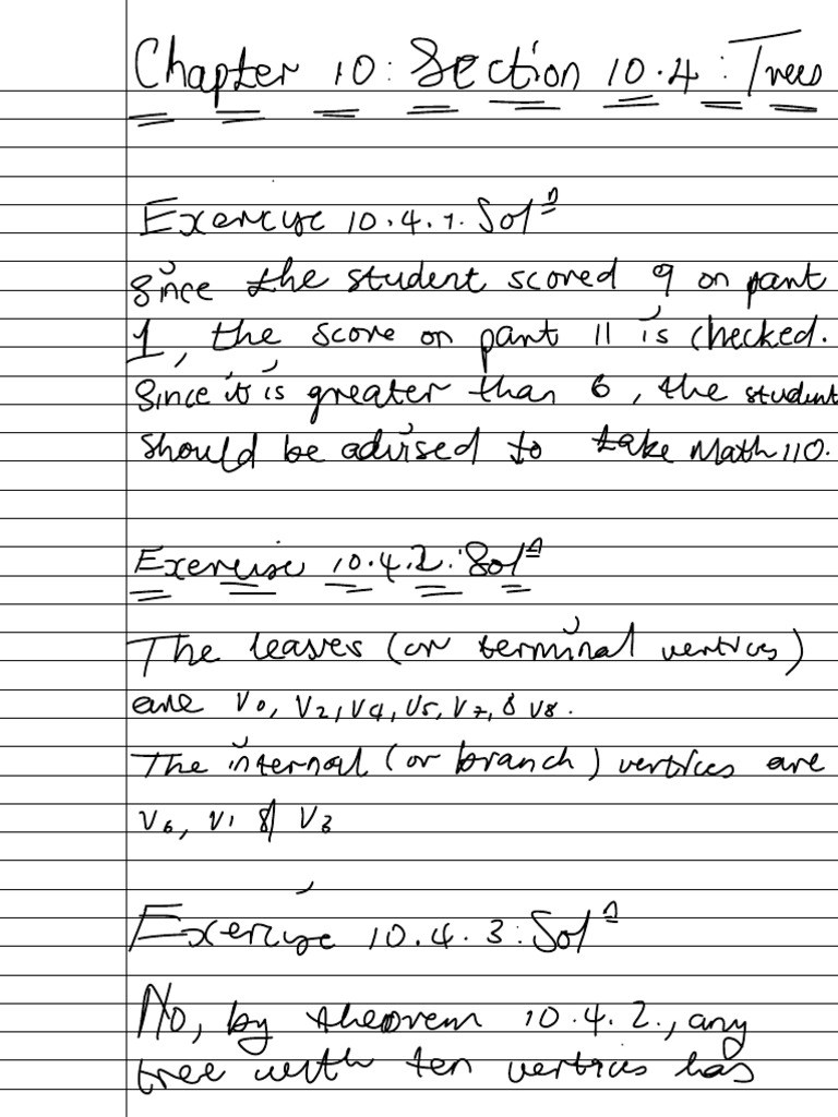 Lecture Notes Section 10.4 Trees. | PDF