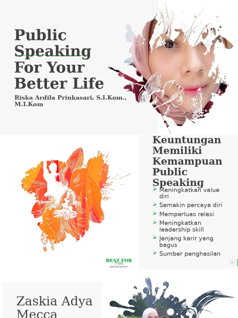 Public Speaking For Your Better Life | PDF