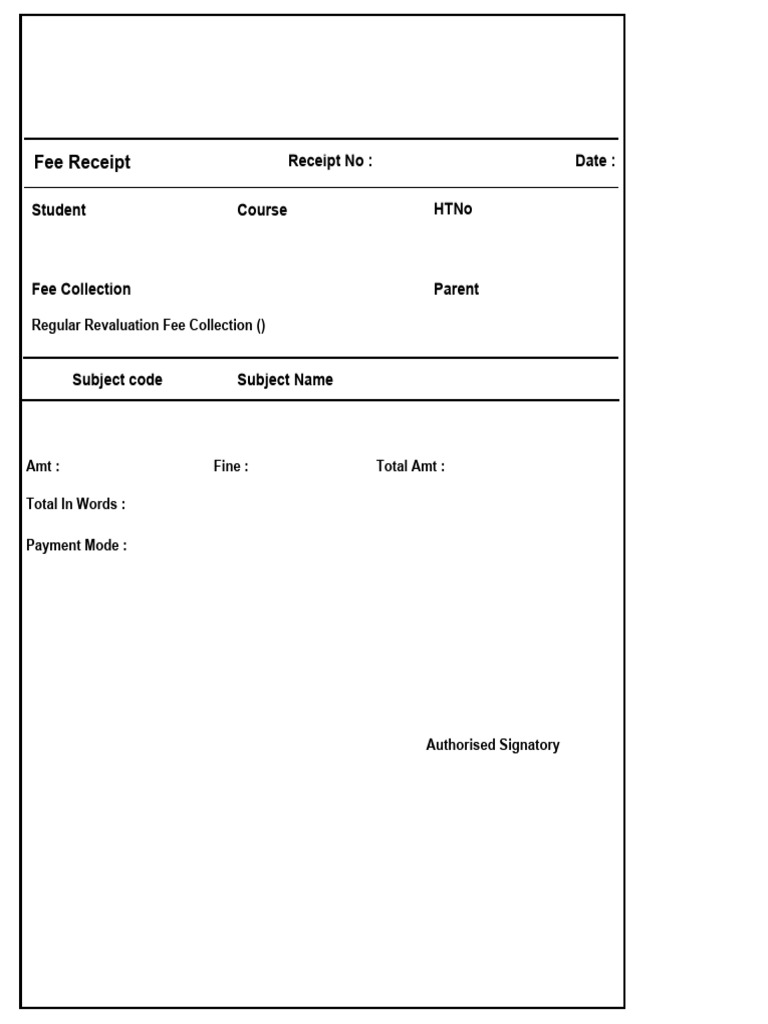 Student Exam Fee Receipt Report | PDF