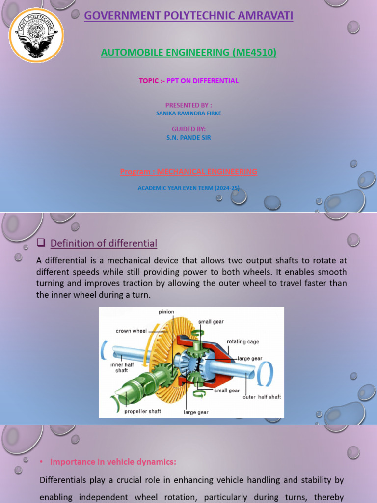 Understanding Automotive Differentials | PDF | Transportation ...