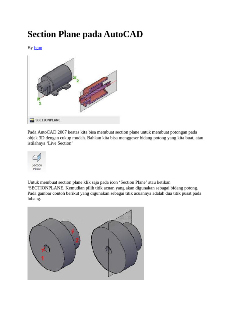 Membuat Section Plane di AutoCAD | PDF