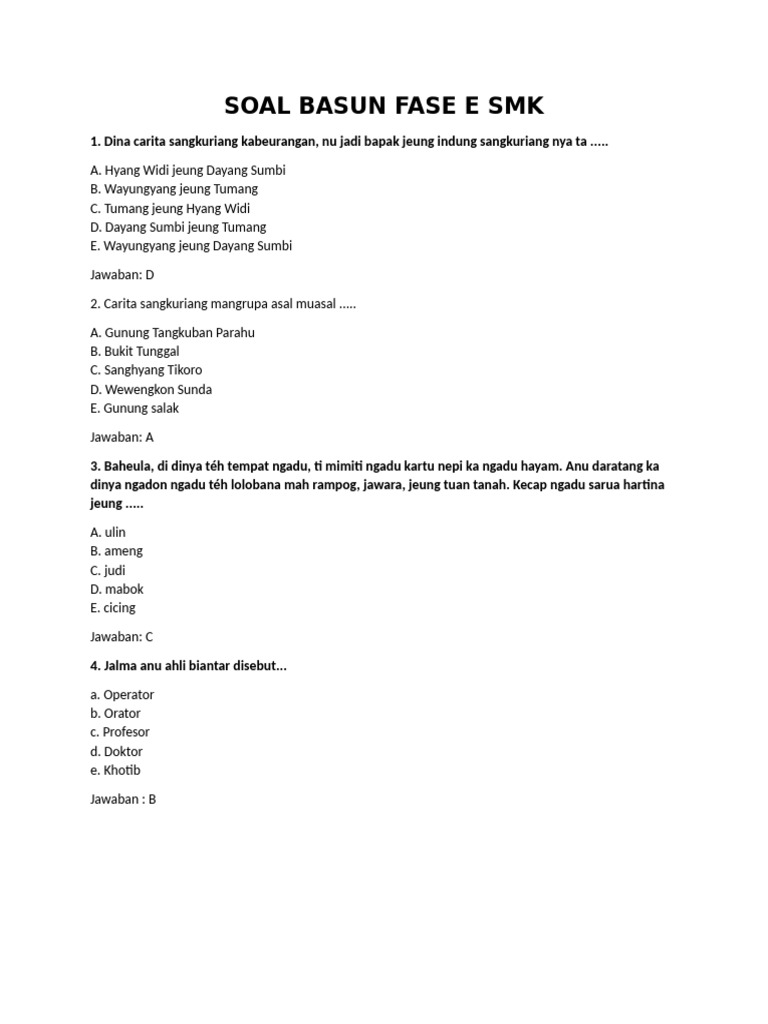 Bu Ning Soal Basun Fase E Smk Pdf