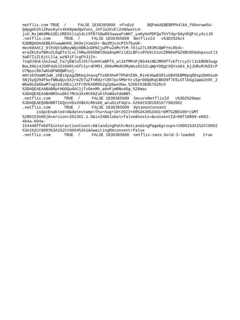 Netflix Session Data and Consent Info | PDF