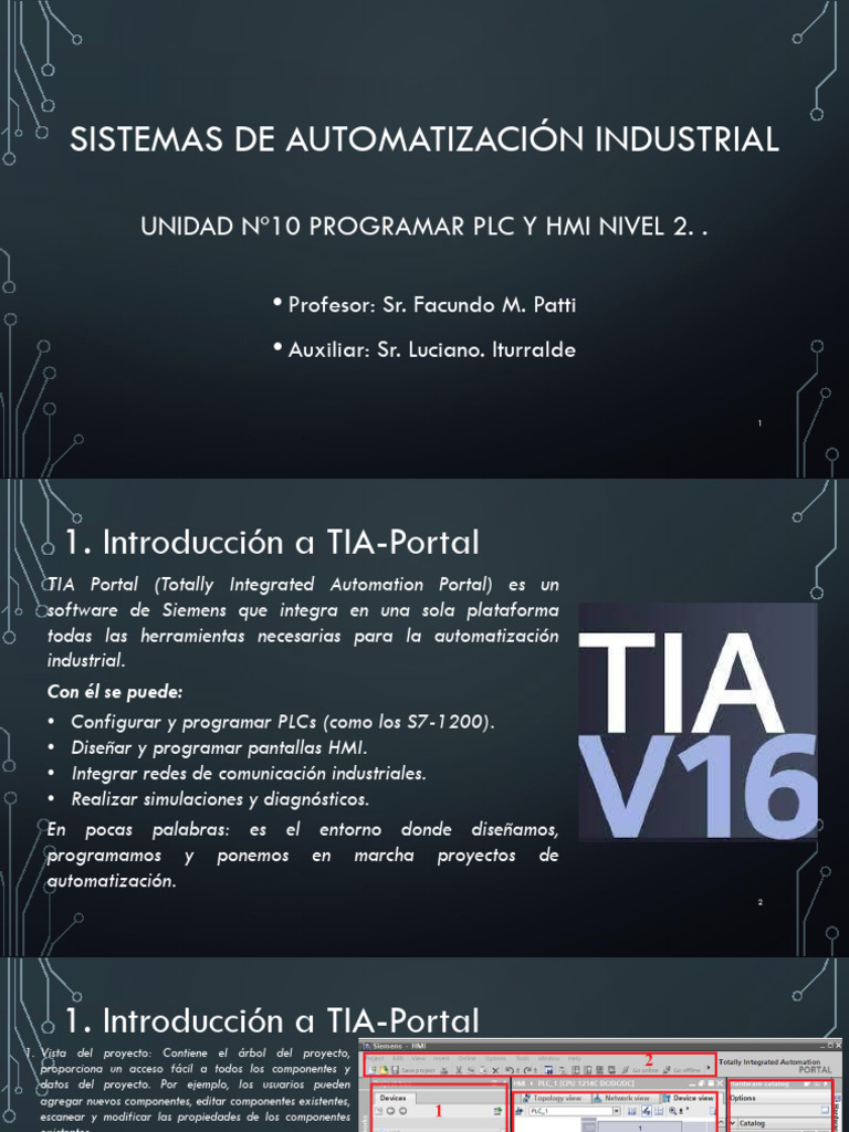 Programación de PLC y HMI en TIA Portal | PDF | Señal analoga ...