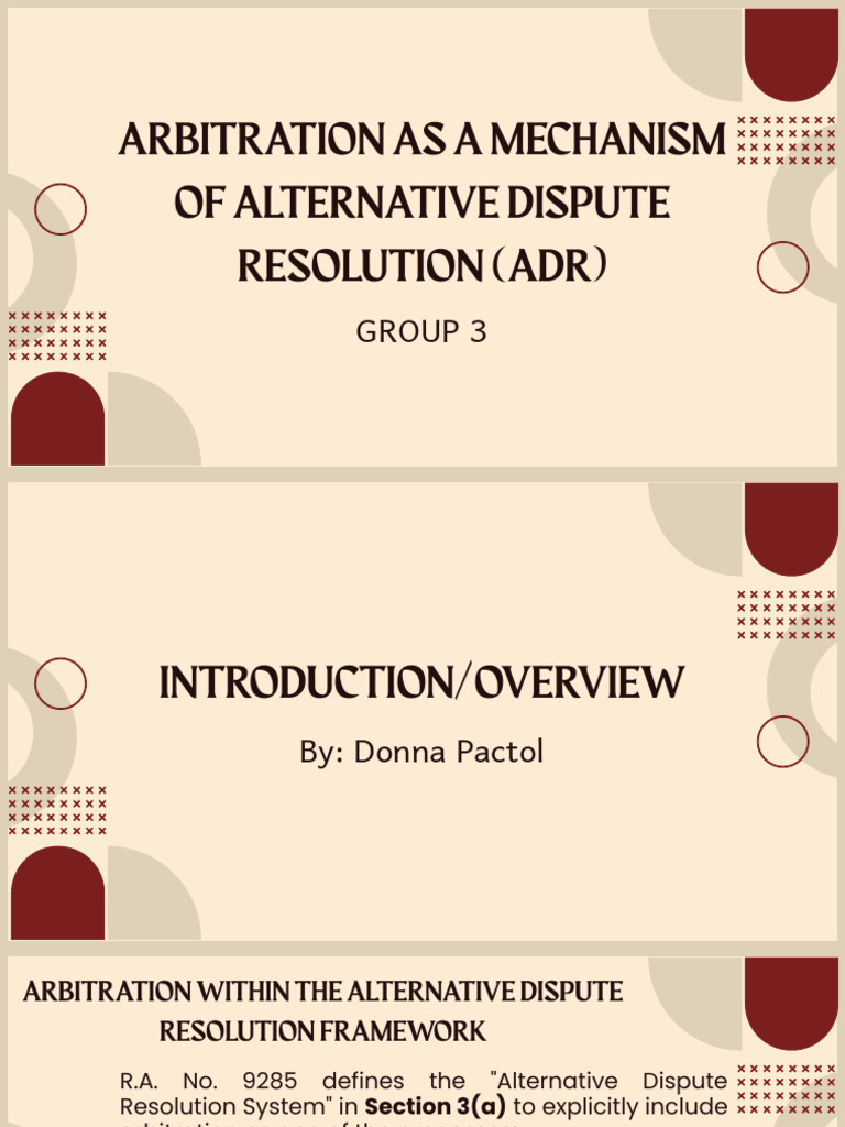 Arbitration in Alternative Dispute Resolution | PDF | Arbitration ...
