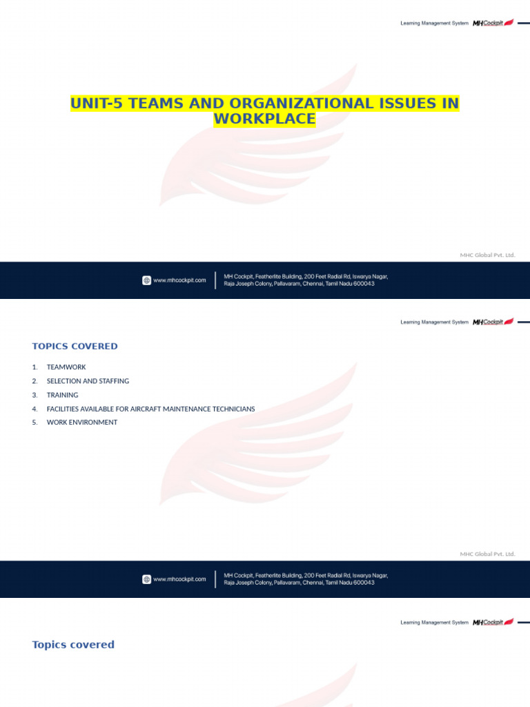 Unit - 5 Teams and Organizational Issues in The Work Place | PDF