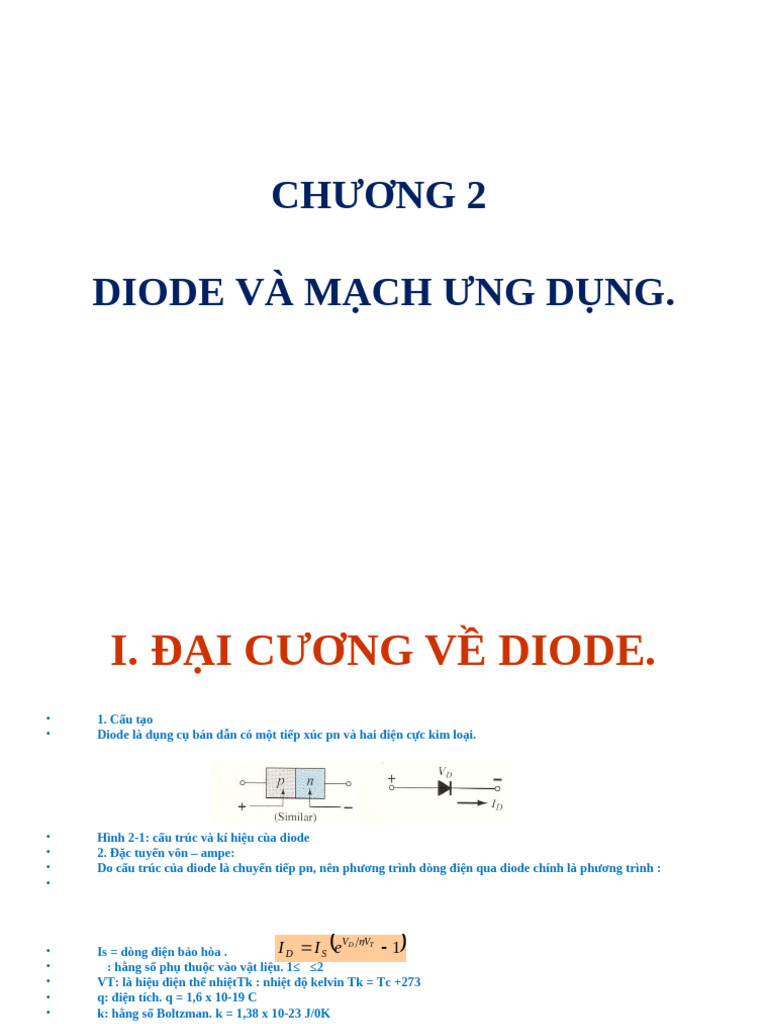Chương 2 - Diode Và M CH NG D NG | PDF