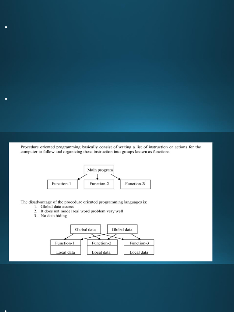 Procedure vs. Object-Oriented Programming | PDF | Object Oriented ...