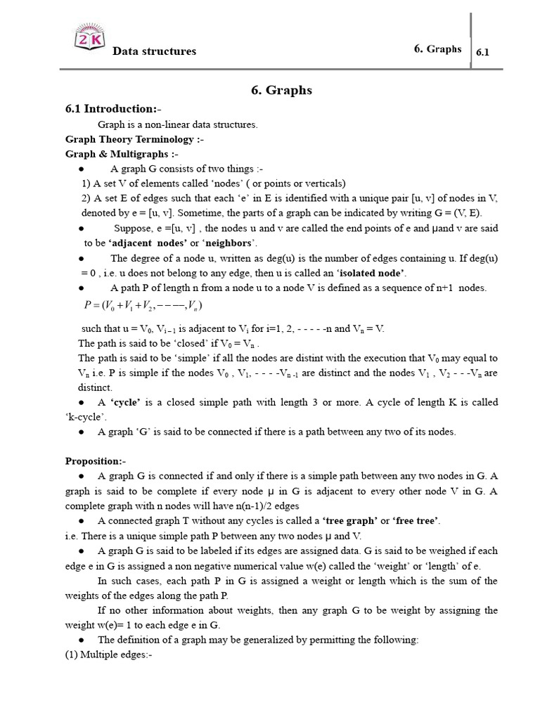 Understanding Graph Data Structures | PDF | Matrix (Mathematics ...