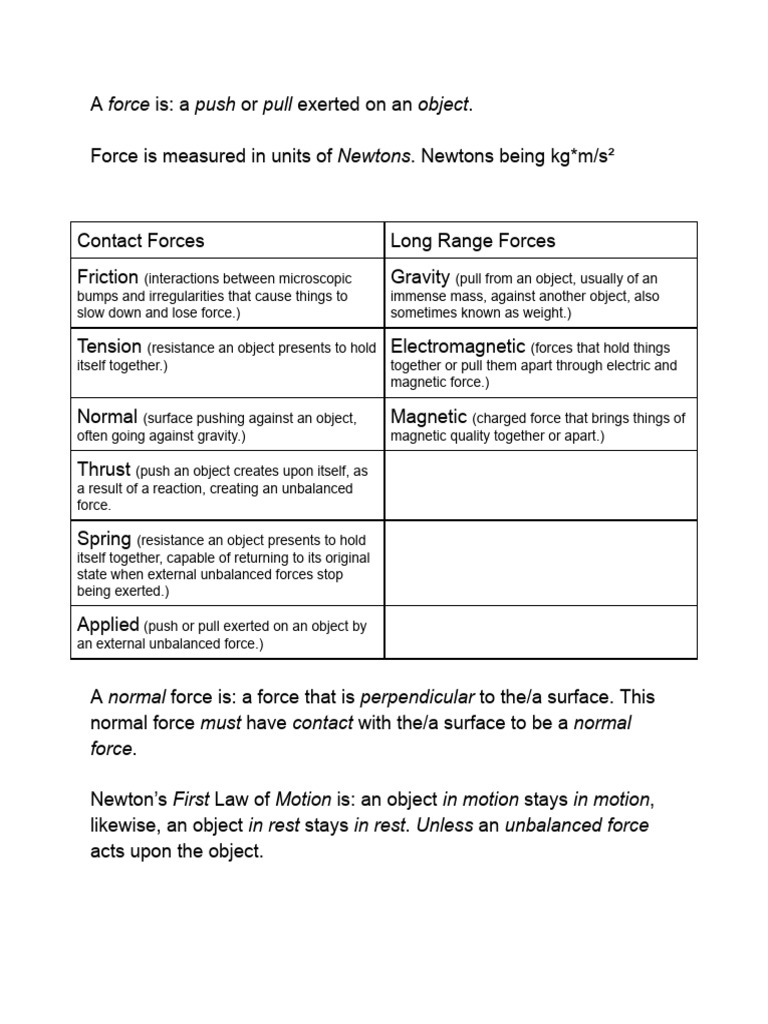 Understanding Forces and Motion Basics | PDF