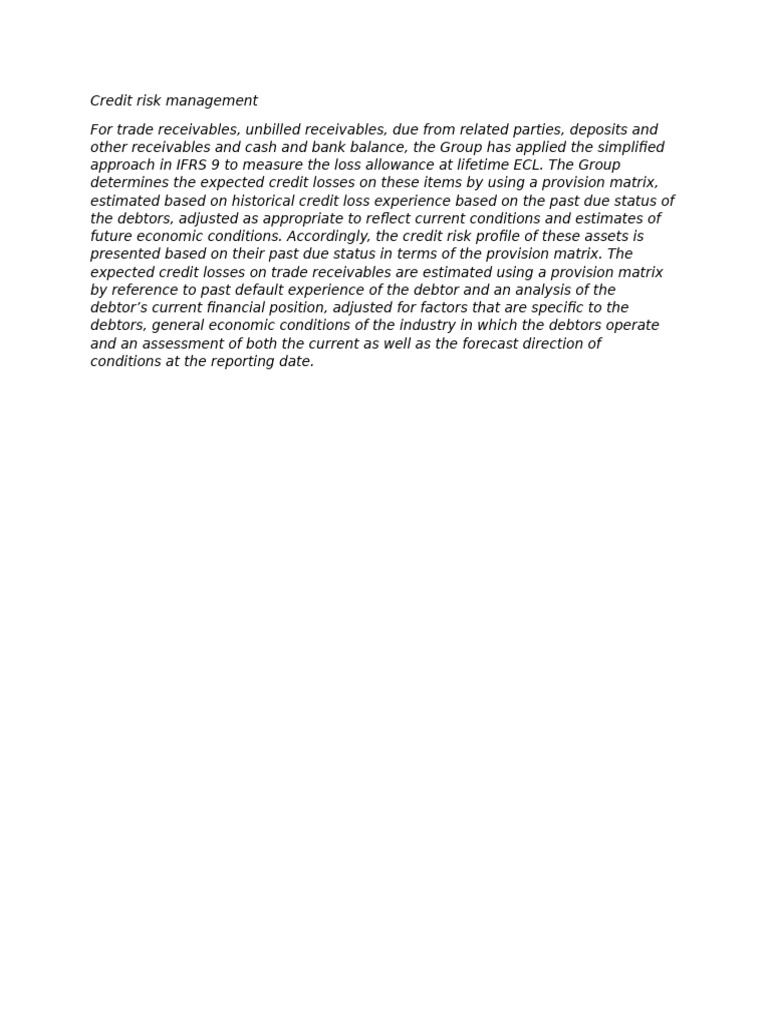 Credit Risk Management | PDF