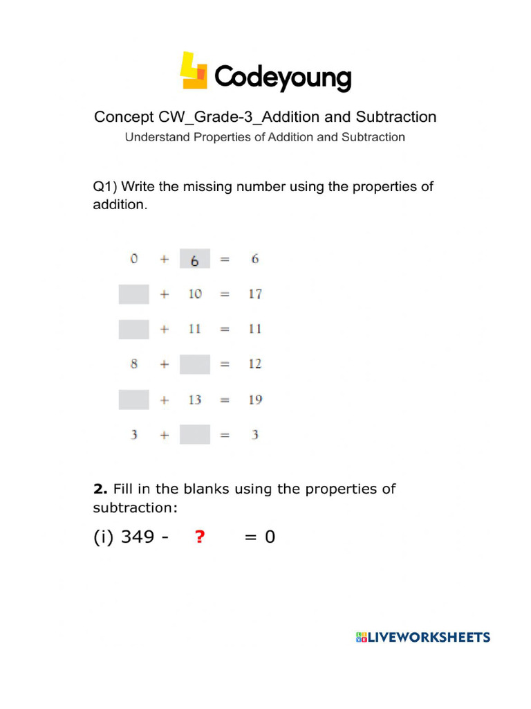 Worksheet 2098056 | PDF