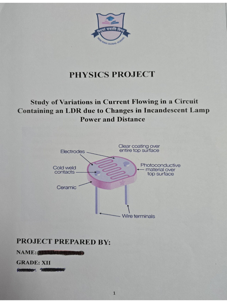 CBSE Physics Project Sample The Best | PDF