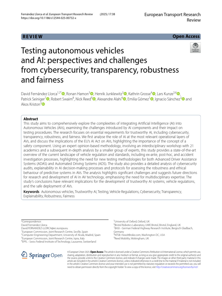 Testing AI in Autonomous Vehicles | PDF | Artificial Intelligence ...