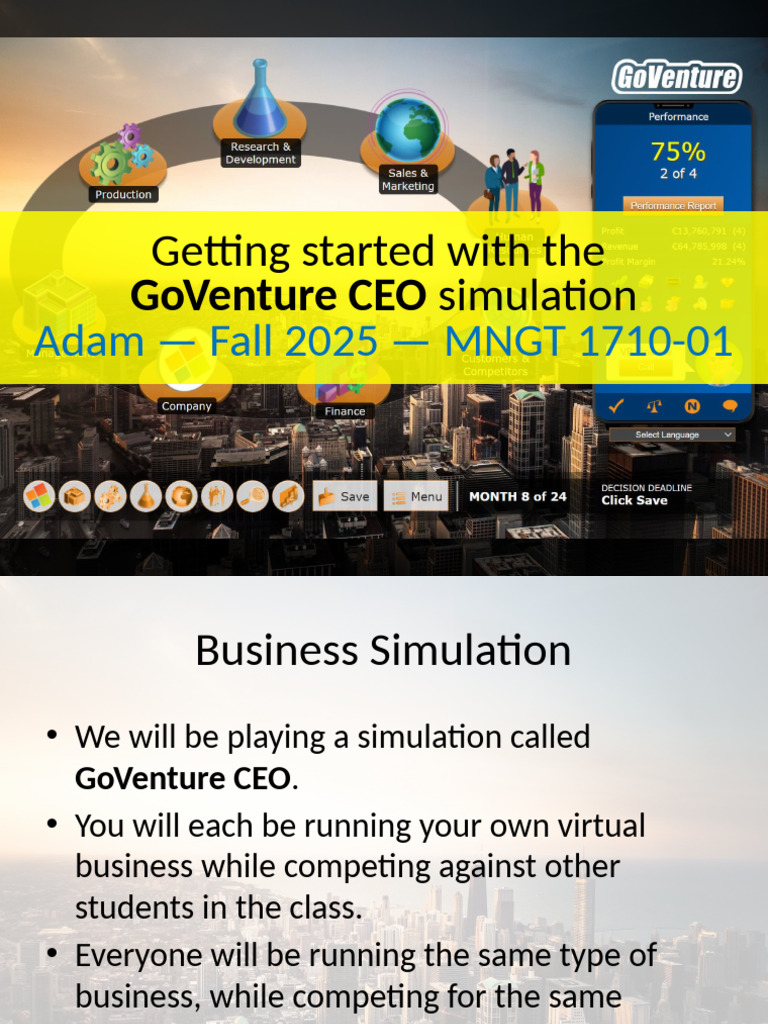 GoVenture CEO Simulation Guide | PDF | Subscription Business Model ...