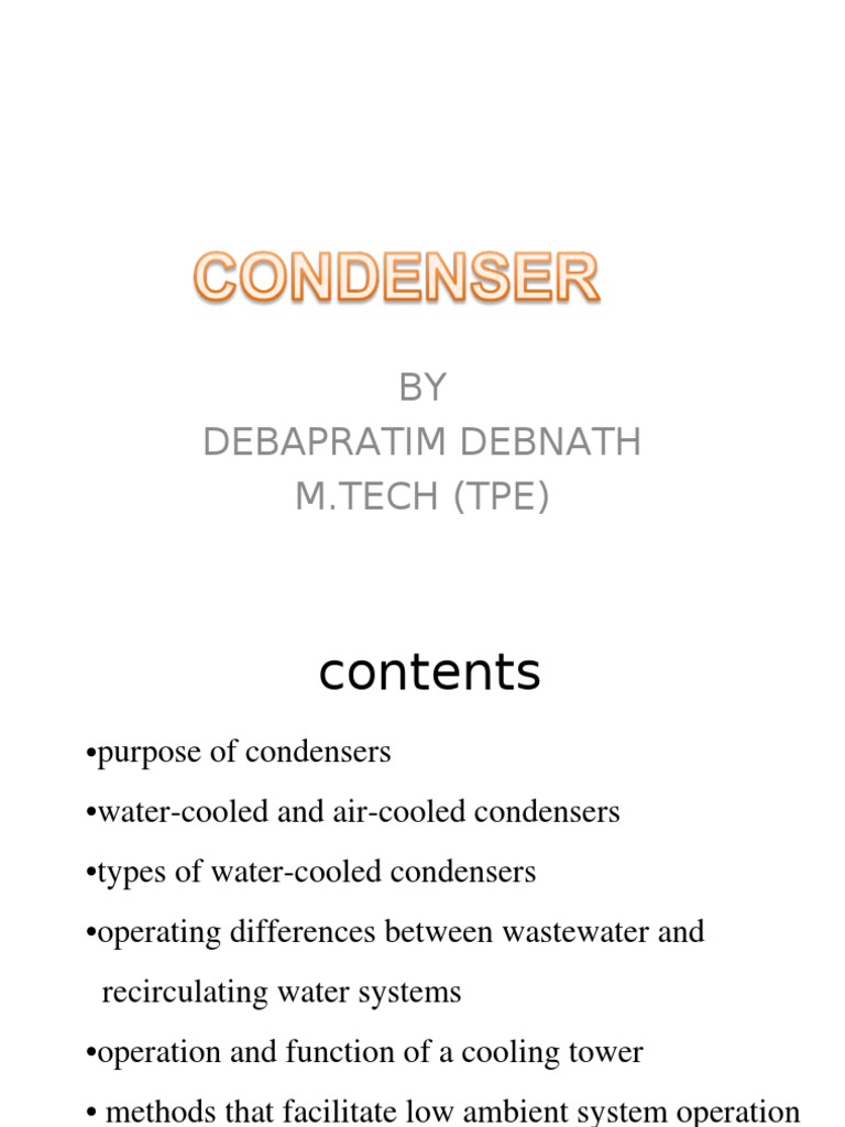 Unit 22 Condensers PDF Heat Exchanger Air Conditioning