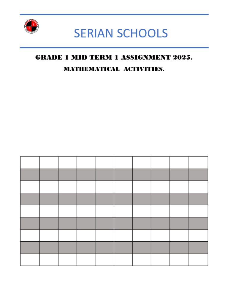 Grade 1 Mid Term 1 Assignment | PDF | Vegetables | Foods