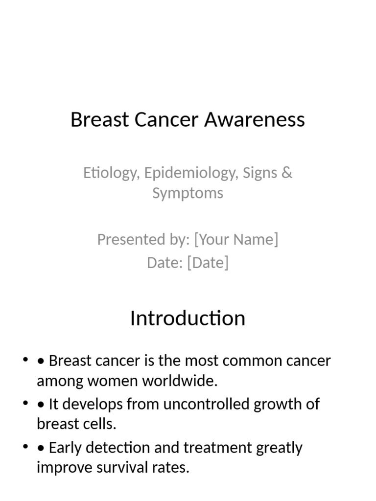 Breast Cancer Awareness Presentation | PDF