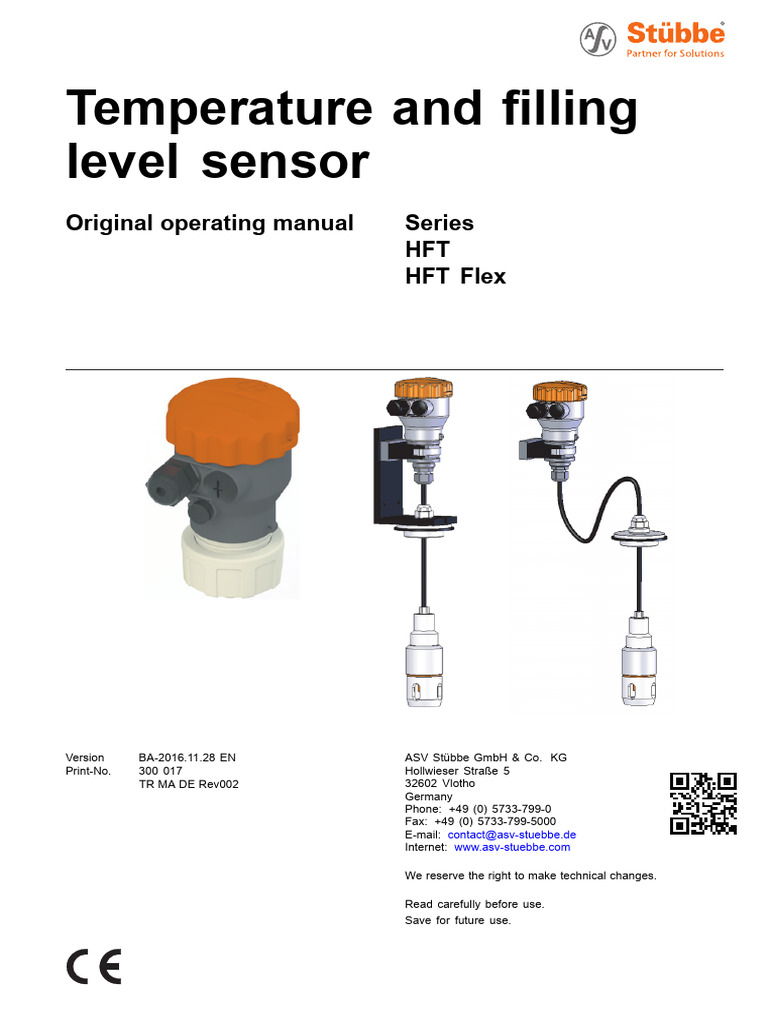 HFT Series Temperature & Level Sensor Manual | PDF | Menu (Computing ...