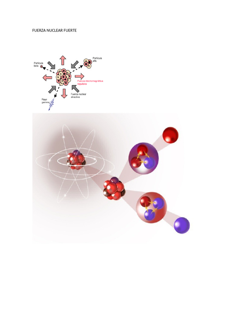 Fuerza Nuclear Fuerte y Debil Imagenes | PDF