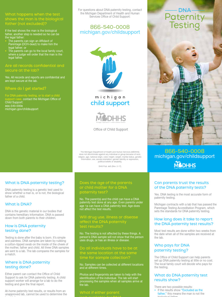 Michigan DNA Paternity Testing Guide | PDF | Father | Parent