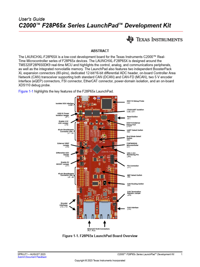 F28P65x LaunchPad Development Guide | PDF | Microcontroller | Usb