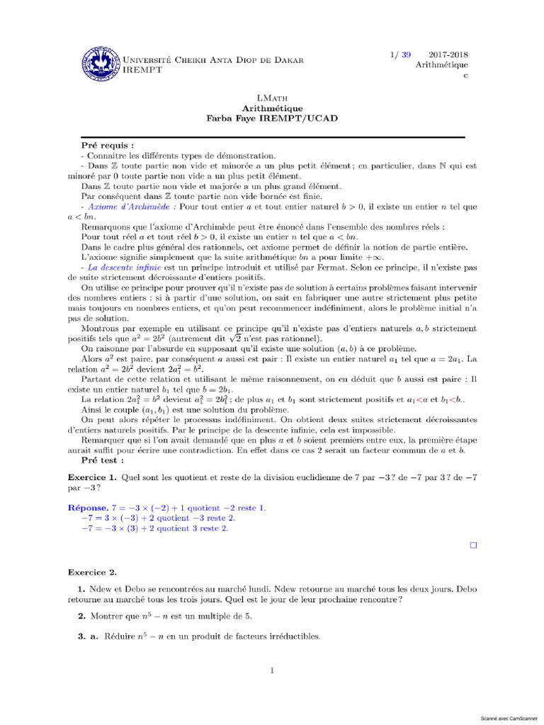 19 Arithm Diourbel | PDF