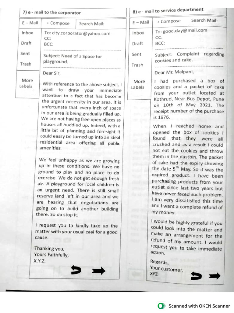 E-Mails (Examples) | PDF